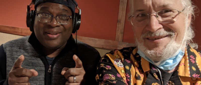 Barrence Whitfield and Gary Sohmers at Q Division Studios. (Courtesy Gary Sohmers)
